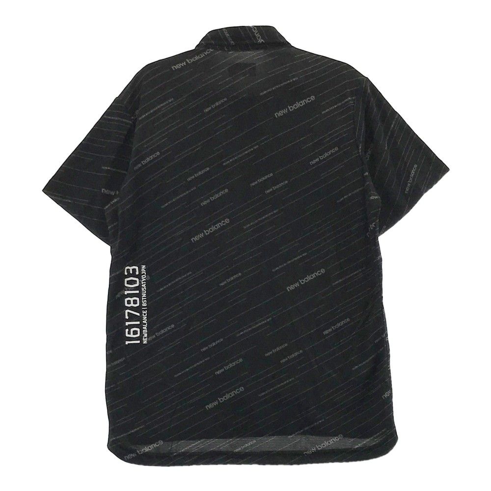 new balance ゴルフ ポロシャツ サイズ6 ブラック サイズ：6 NEW BALANCE GOLF ニューバランス 半袖ポロシャツ ロゴ 総柄