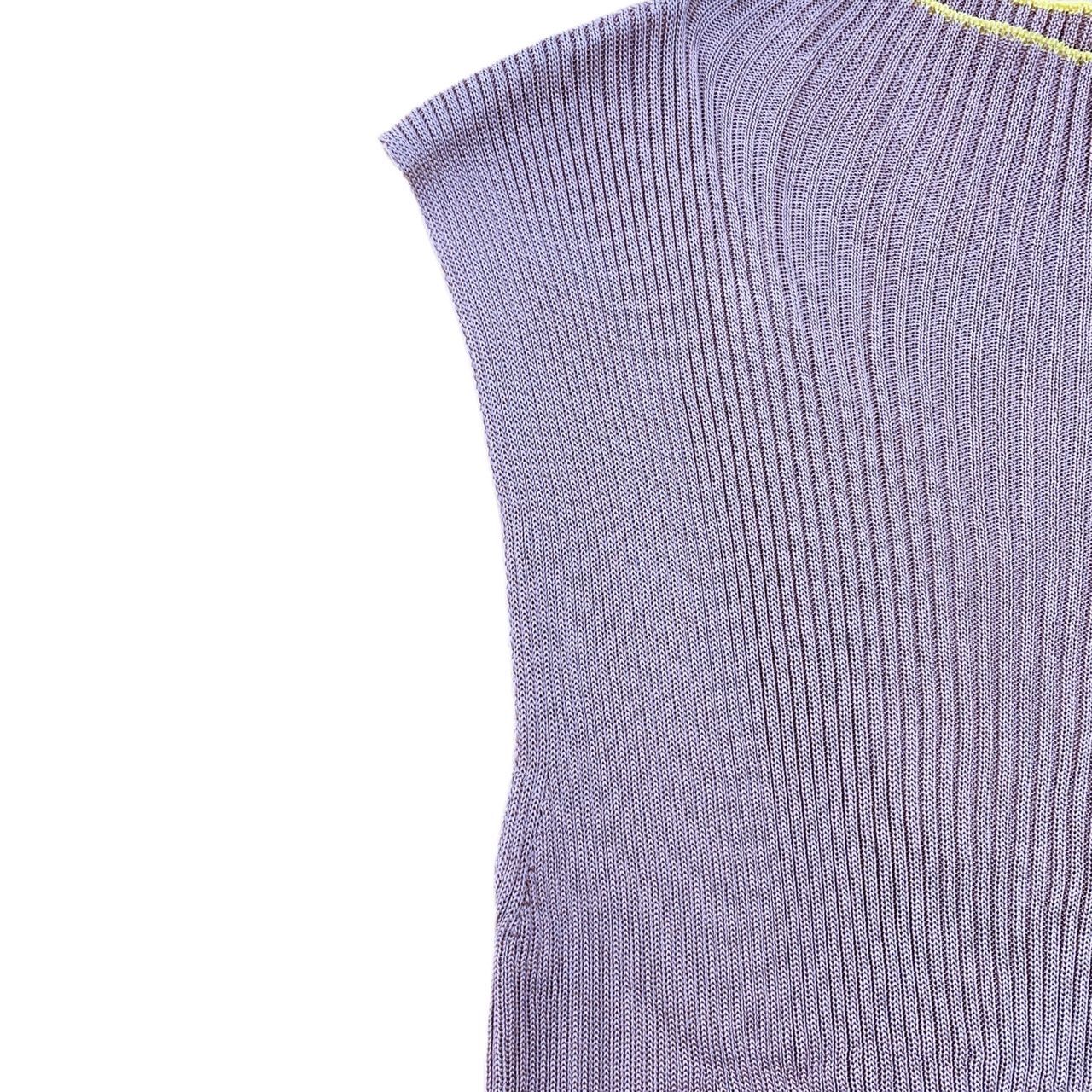 CHANEL ブラウン リブニットココマーク96Pタンクトップ サイズ40 CHANEL ブラウン リブニットココマーク96Pタンクトップ サイズ40