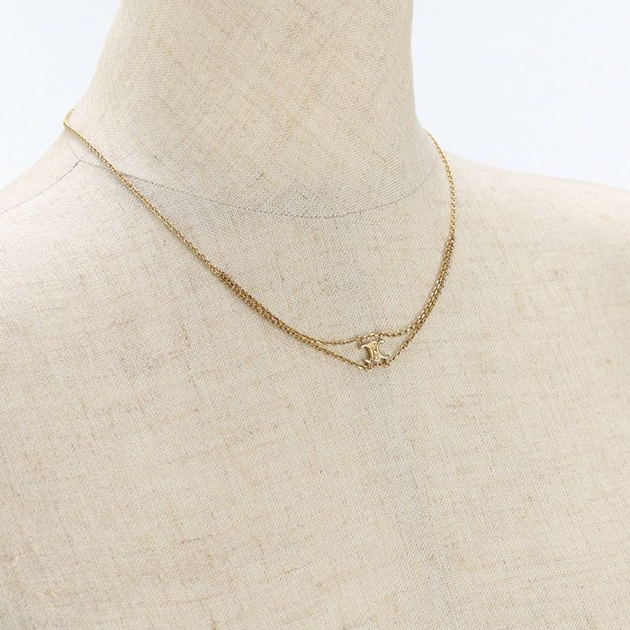 CELINE セリーヌ サスペンダー ネックレス トリオンフ 460CE6BRA 35OR 