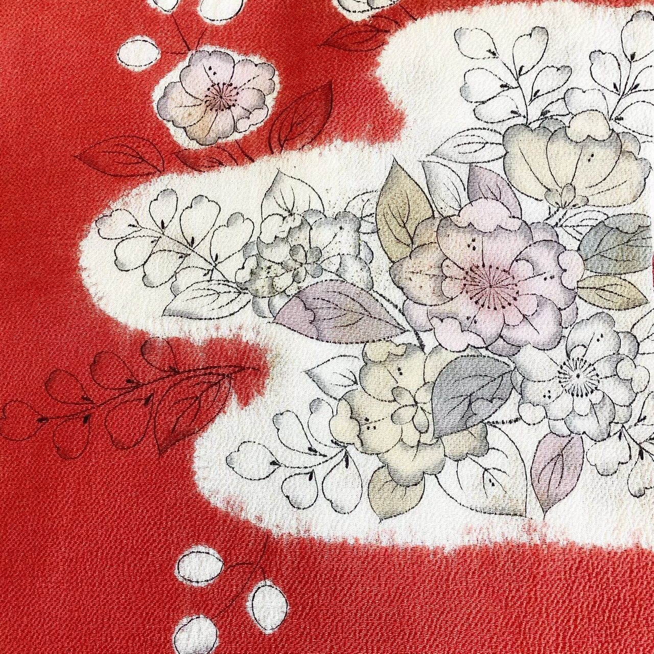 5674］名古屋帯 辻ヶ花 縮緬 九寸 お太鼓柄 正絹 着物 - メルカリ