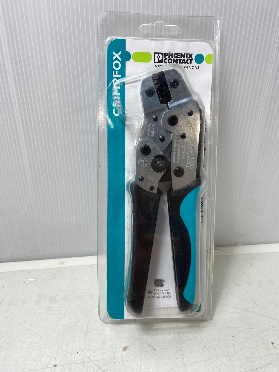 ΦΦフェニックスコンタクト 圧着工具 フェルール用 CRIMPFOX 6 ブラック