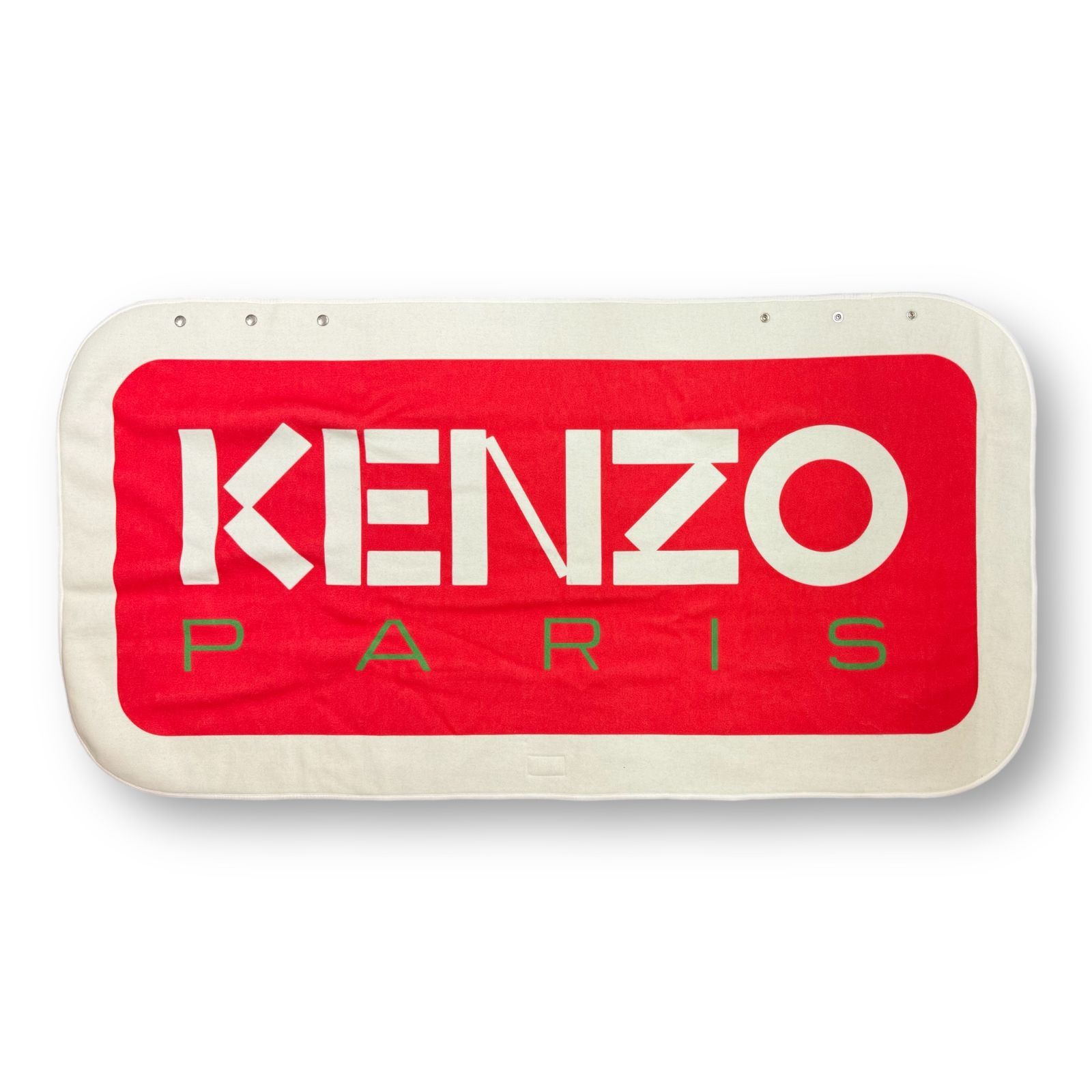 美品 KENZO 22AW Logo Fleece Blanket Stole ロゴ フリース