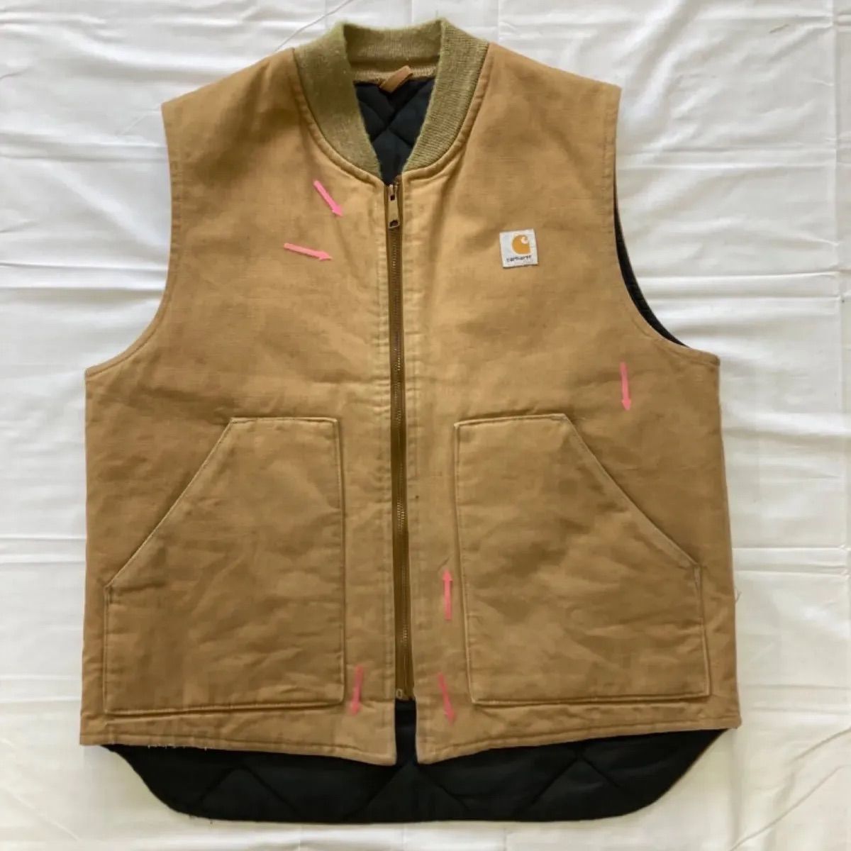 Carhartt カーハート ダック キャンバス ベスト キルティング ワーク 