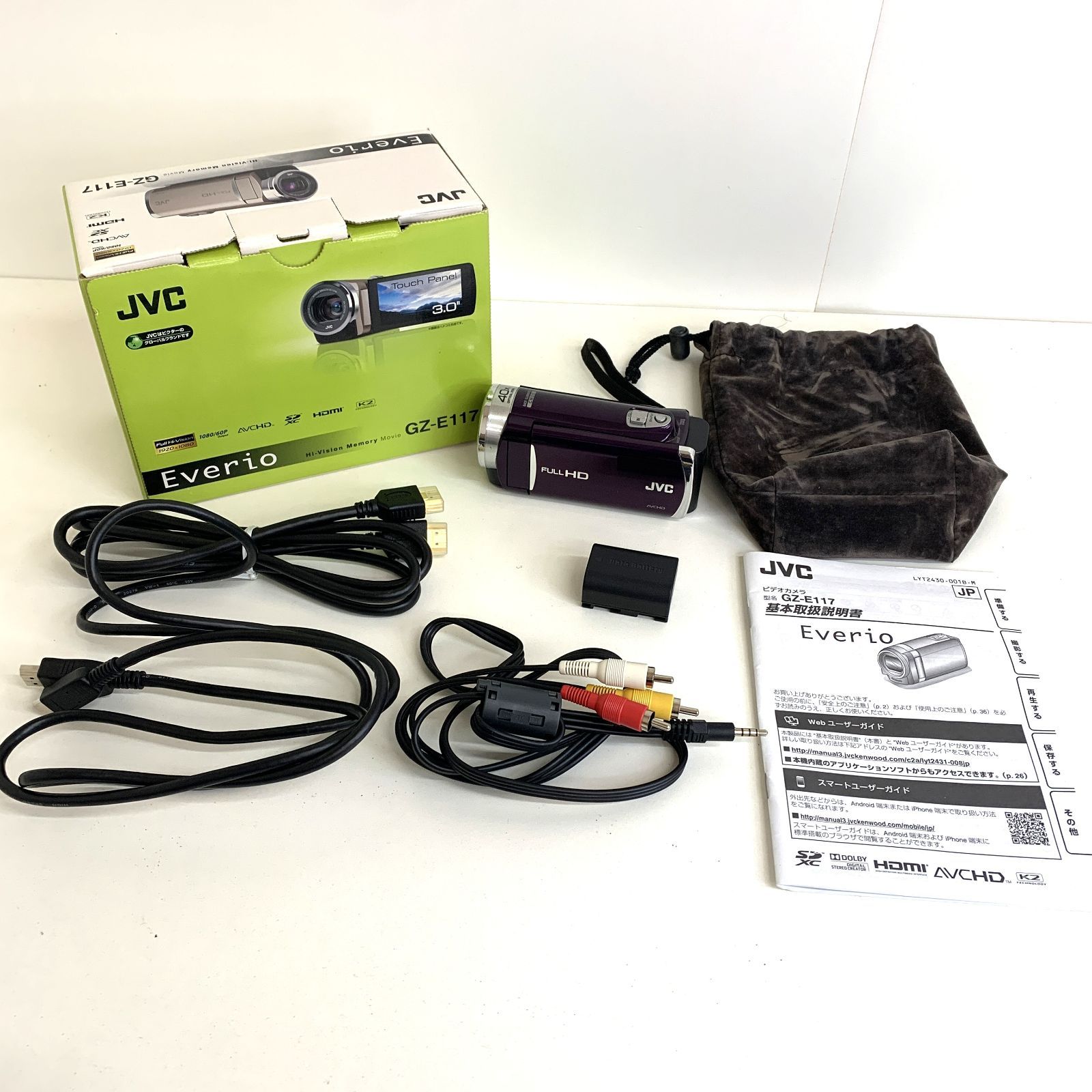 中古品】JVC Everio GZ-E117 ビデオカメラ BDライターセット GT