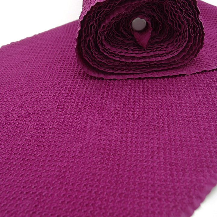 【訳あり】反物 総絞り しぼり 正絹 絹100% 鹿の子絞り 本紋綸子 単品 新品 濃紫 葡萄色 無地 和風 難あり 小物用 手芸用 ハンドメイド用 手芸の材料に 送料無料 w958
