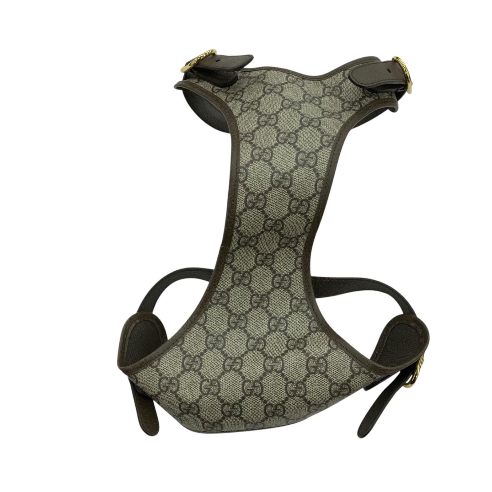 186005 GUCCI グッチ 犬用ハーネス 小型犬 ブラウン