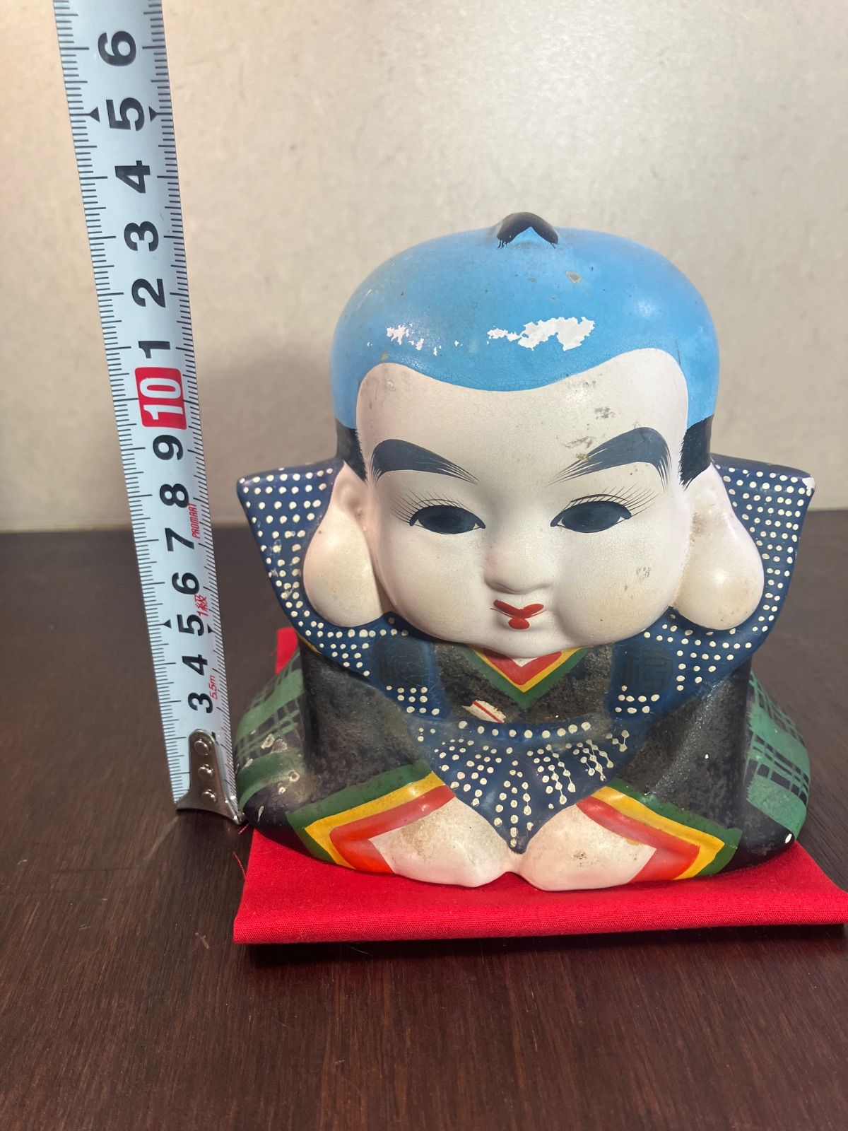 福助 置物 縁起物 陶器 貯金箱 骨董品 アンティーク レトロ骨董品