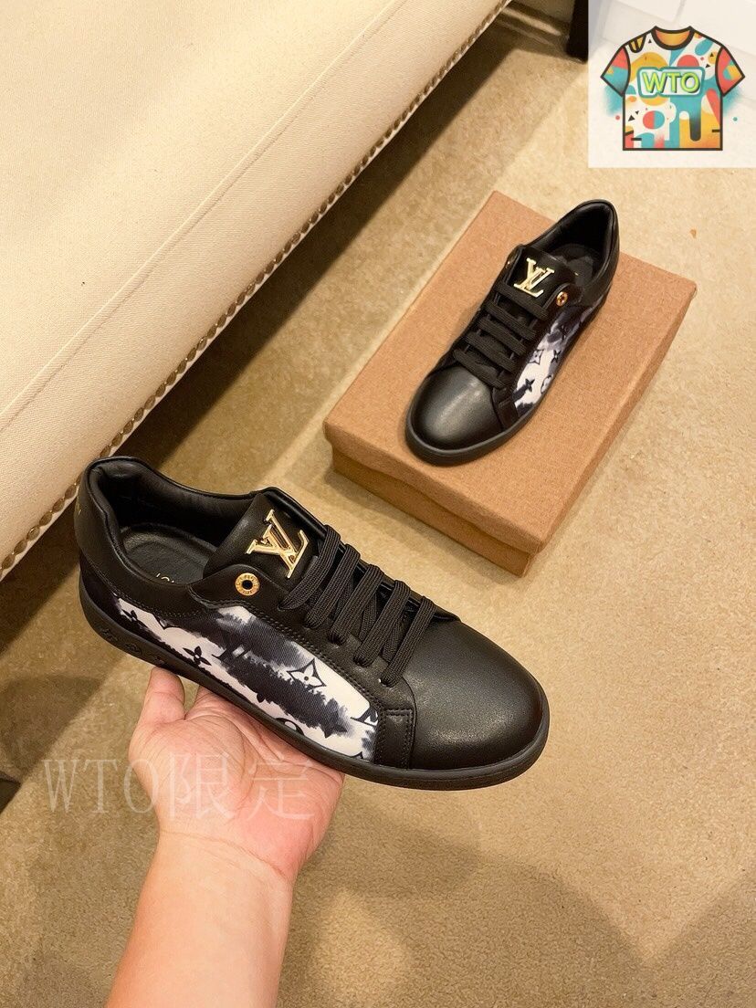 限定価格LOUIS VUITTON ルイヴィトン　レザーシューズ Louis Vuitton ルイ・ヴィトン メンズ レザー カジュアル