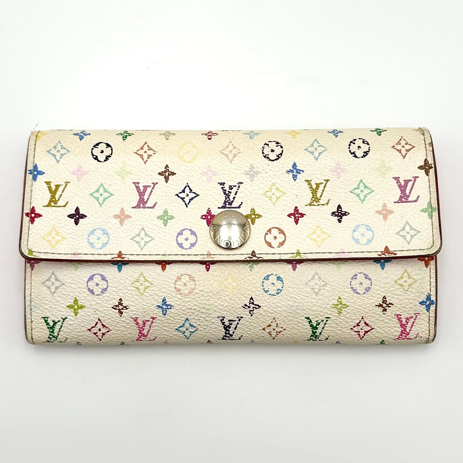 美品】LOUIS VUITTON ルイヴィトン モノグラム 長財布 ポルトフォイユ サラ オレンジ M93744 - メルカリ