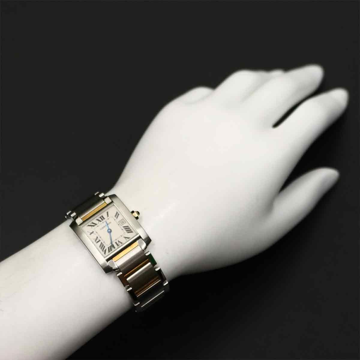 カルティエ Cartier タンクフランセーズMM コンビ W51012Q4 ボーイズ  