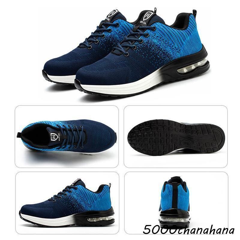 スニーカー メンズ レディース 父の日 安全靴おしゃれ 作業靴 鋼先芯 軽量 通気性 耐衝撃性 滑り止 メッシュ クッション セーフティー 歩き