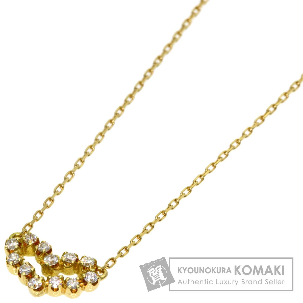 AHKAH アーカー ビリーブハート ダイヤモンド ネックレス K18YG 