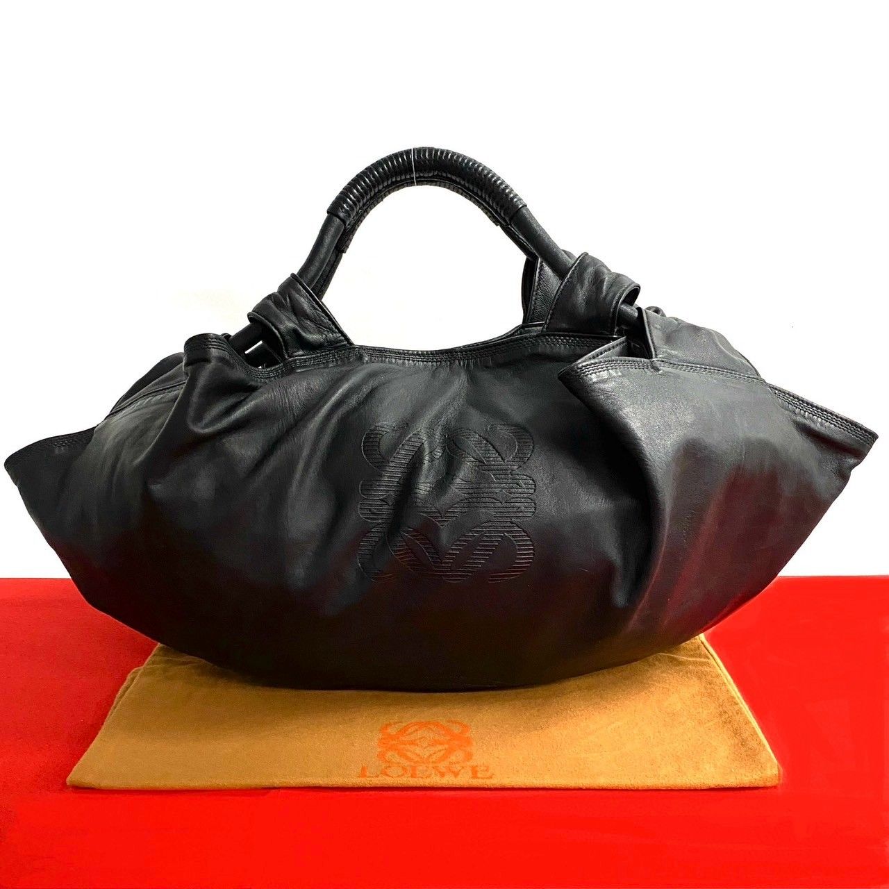 人気♡アナグラム♡デカロゴ♡ナッパレザー♡LOEWE ロエベ ボストン