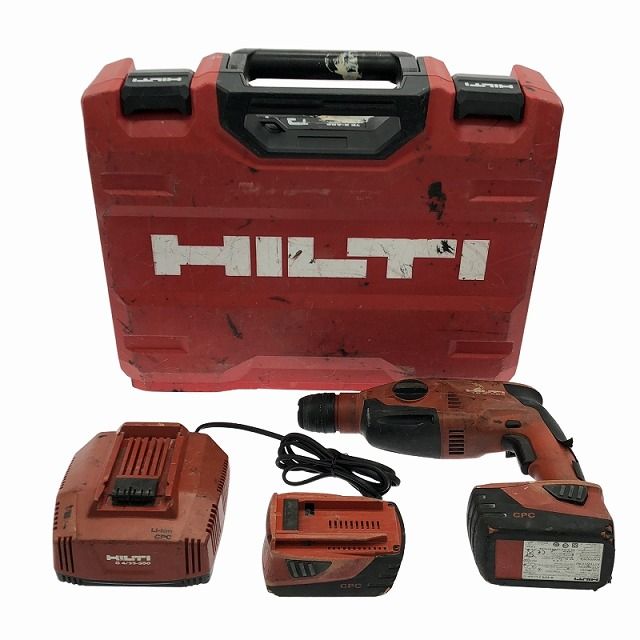  品 HILTI ヒルティ 22 V 充電式ロータリーハンマードリル TE 2 A バッテリ 5 Ah 充電器 ケース付 SDSプラス キャリングケース 電動ハンマードリル ドリル ドライバー レンチ