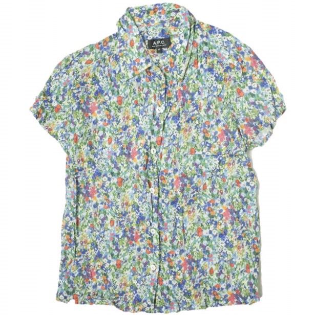 A.P.C. アーペーセー 小花柄ブラウス 23213-1-70781 34 Murti 半袖 