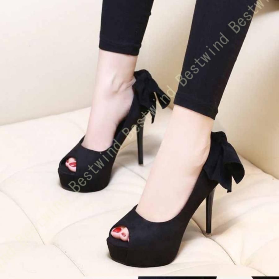 パンプス キャバ ヒール11cm バックリボン ストーム ハイヒール 脱げない 歩きやすい ピンヒール レディース 厚底パンプス 靴 パーティー ドレス スウェード