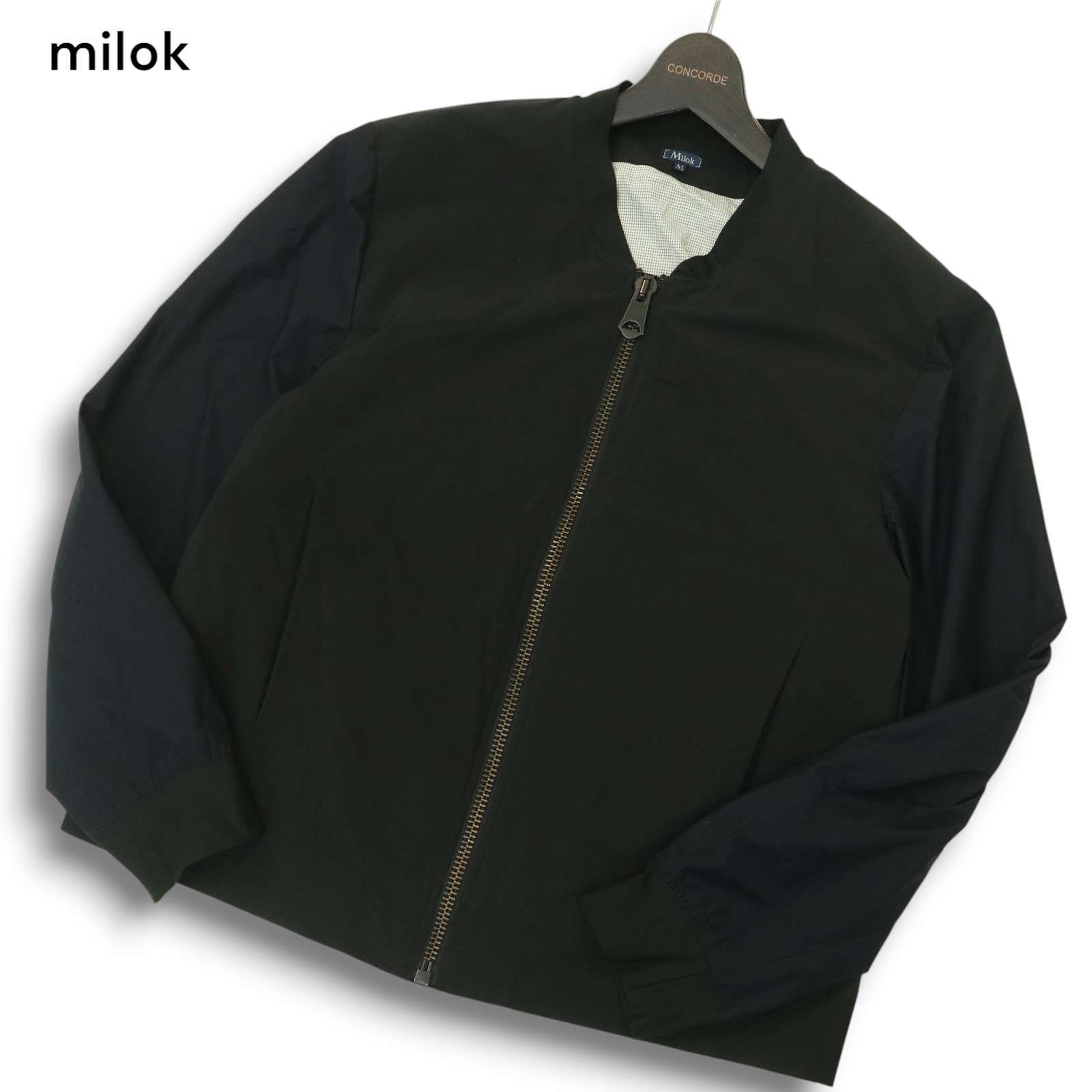 Milok ミロック 通年☆ 背抜き フルジップ MA-1風 ジャケット ブルゾン 