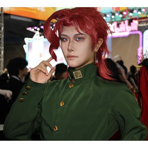 ジョジョの奇妙な冒険 花京院典明 コスプレ衣装 ウィッグ/イヤリング付き ジョースター 戦闘服 演出 撮影 お祭り 学園祭 文化祭 アニメ  コスチューム Cosplay 変装 仮装 (男性,L) - メルカリ