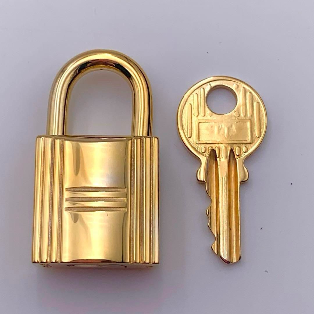 HERMES エルメス カデナ 104番 ゴールド 24Kメッキ 鍵付き 南京錠
