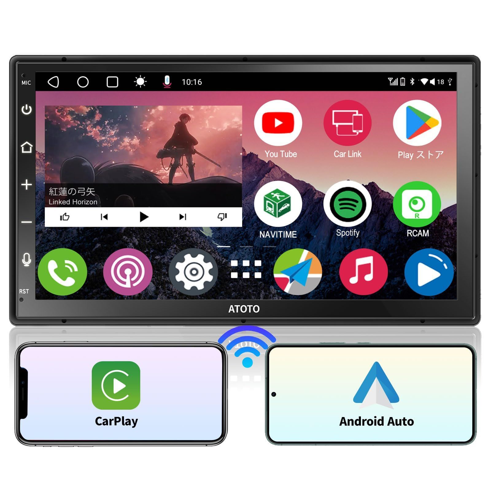 在庫処分】HD 、 Auto、ミラーリンク、WiFi/BT/USBテザリング