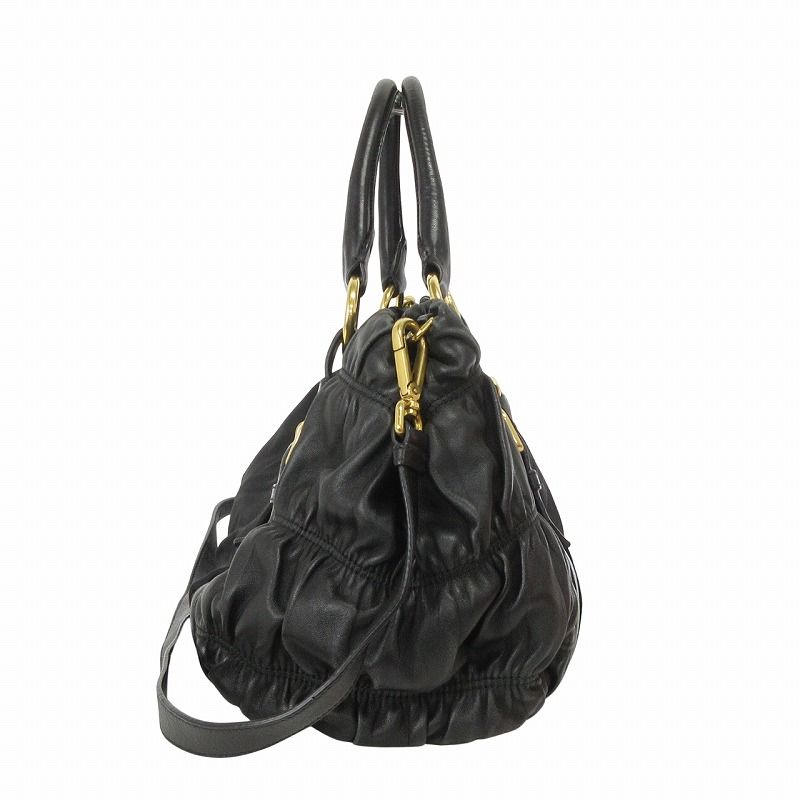 プラダ PRADA ショルダーバッグ ハンド 2WAY ナッパ 斜め掛け ナイロン