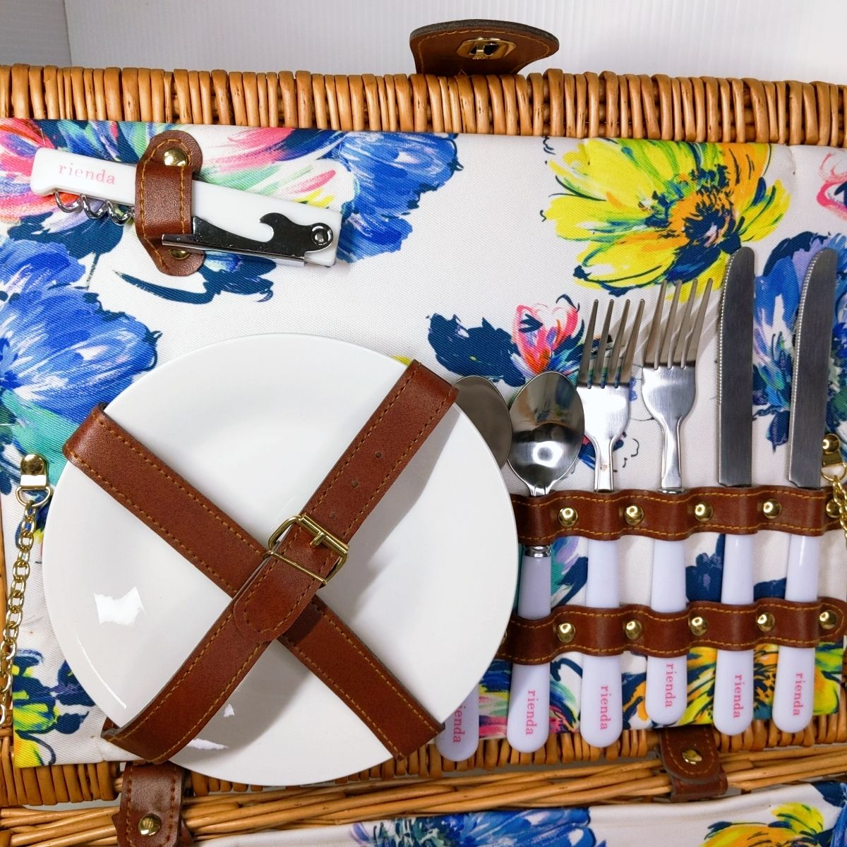 中古品】rienda リエンダ ノベルティ ピクニックバスケットセット〇YR