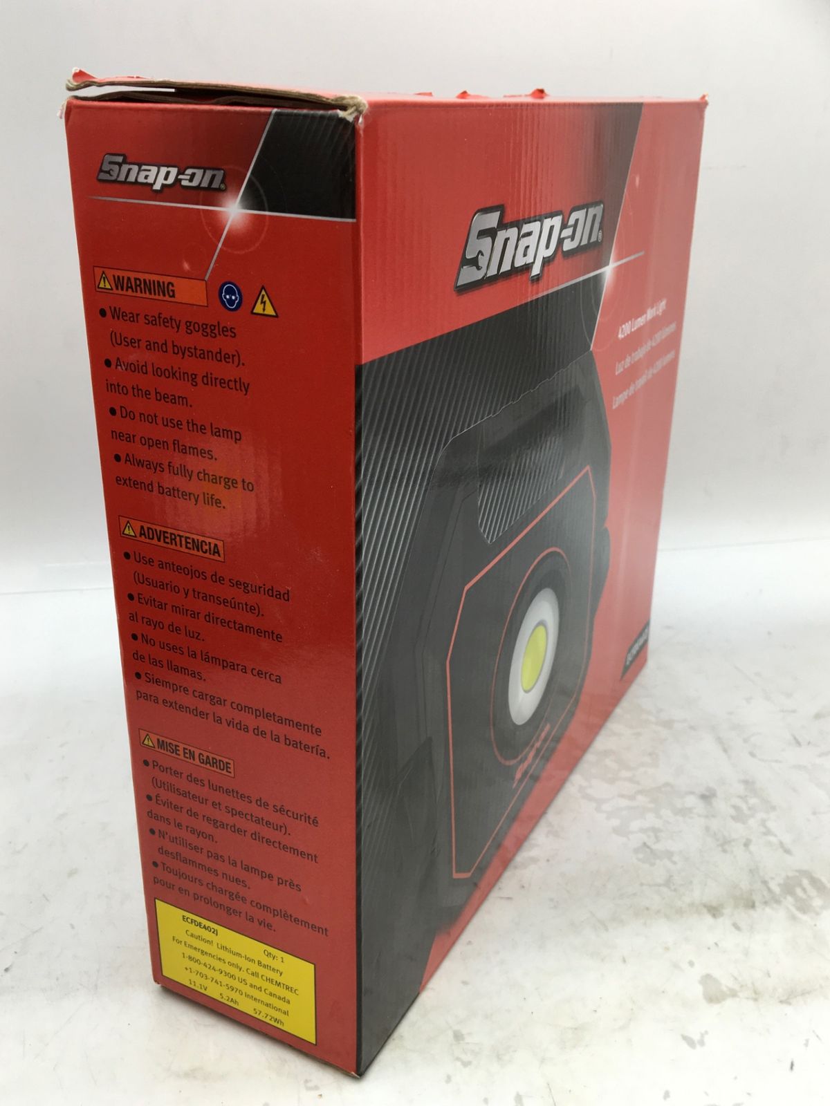 品 Snap-on スナップオン ECFDE402J 4200 ルーメンライトワーク ITR2YRM44QXN エコツール知立店 M02