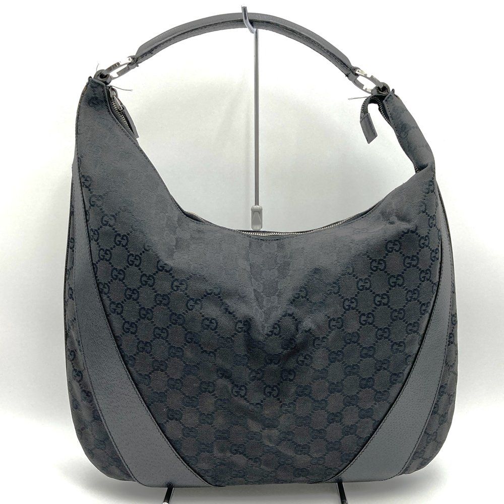 GUCCI グッチ 124358 GGキャンバス ショルダーバッグ レザー