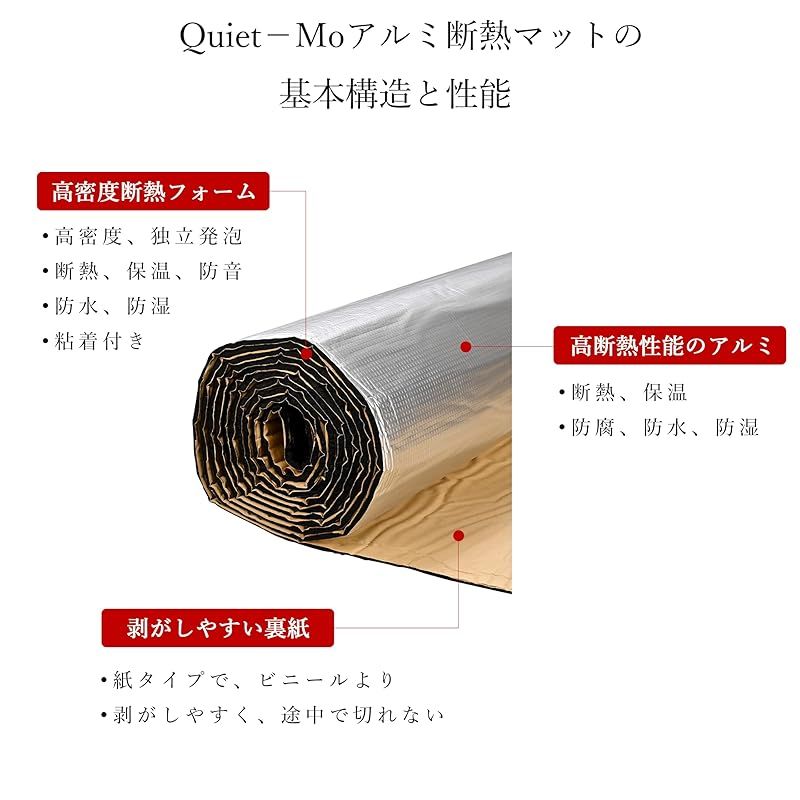 Quiet-Mo 断熱シート デッドニング 50cmx30cm (厚さ5mm 12枚) 国内難