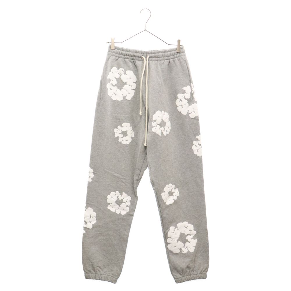 DENIM TEARS (デニムティアーズ) 23AW FLOWER PRINT SWEAT PANTS フラワープリント スウェットパンツ グレー