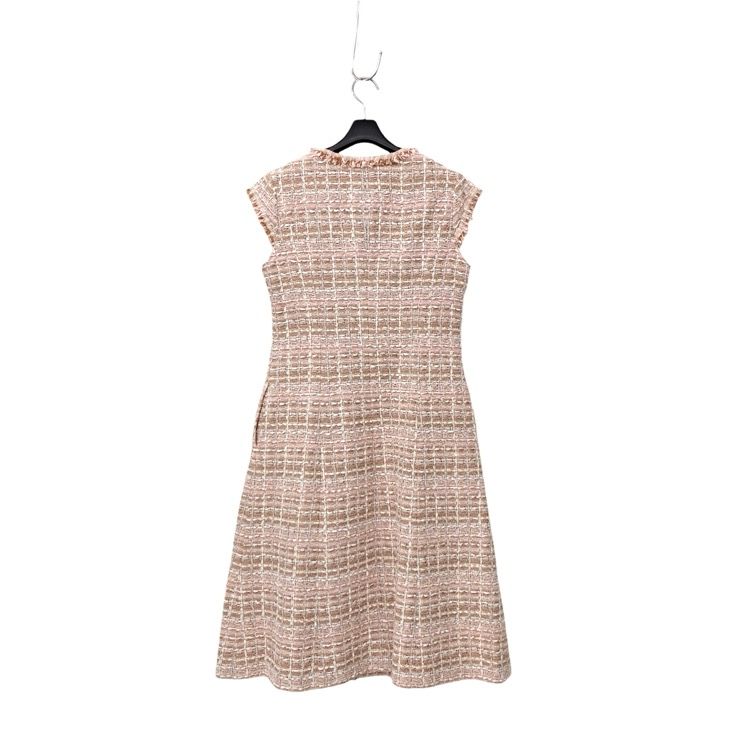 美品 Rene ツイード ワンピース Reneルネ】超美品♡フランス製ツイードワンピ♪コサージュ付36