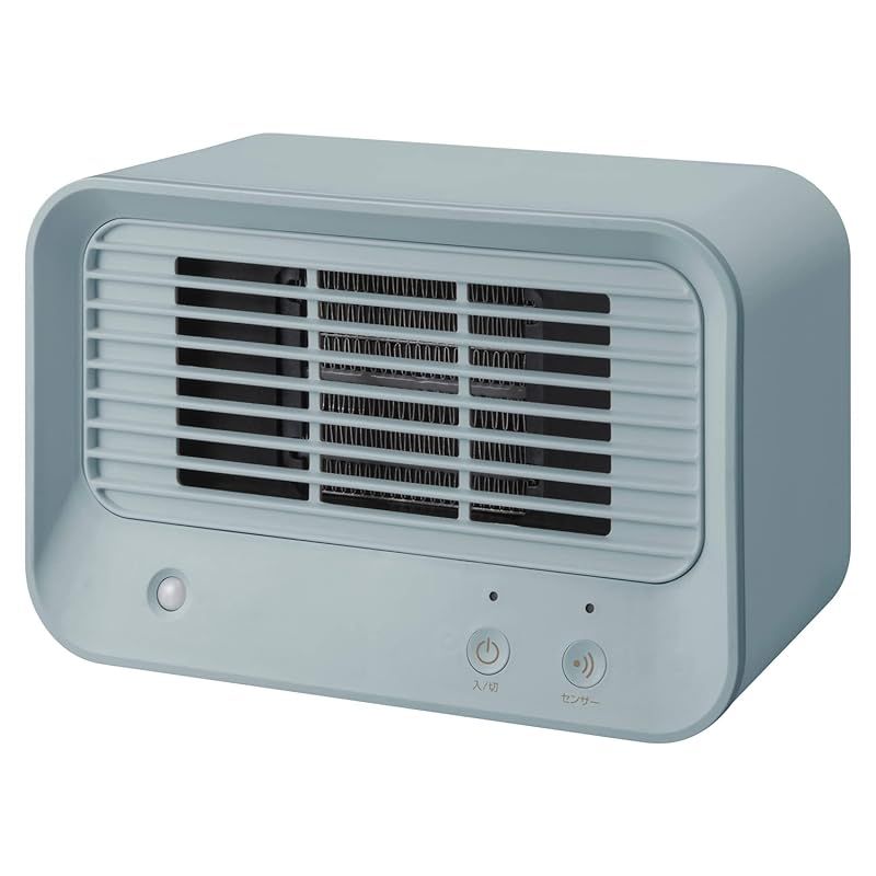 スリーアップ 人感センサー付 600W 暖房器具 ミニ セラミックヒーター ブルー CH-T2232BL 0