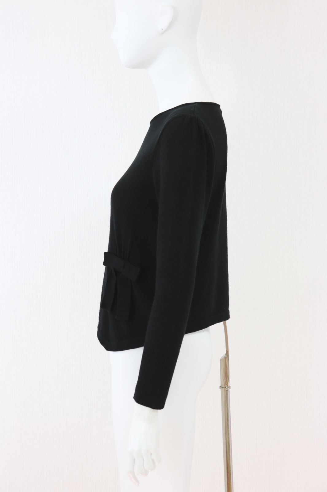 Rene（売れ筋商品|||ルネ）　リボンアシンメトリーニットトップス　5732150　黒/ブラック Rene☆ルネ リボンアシンメトリーニットトップス 5732150 黒