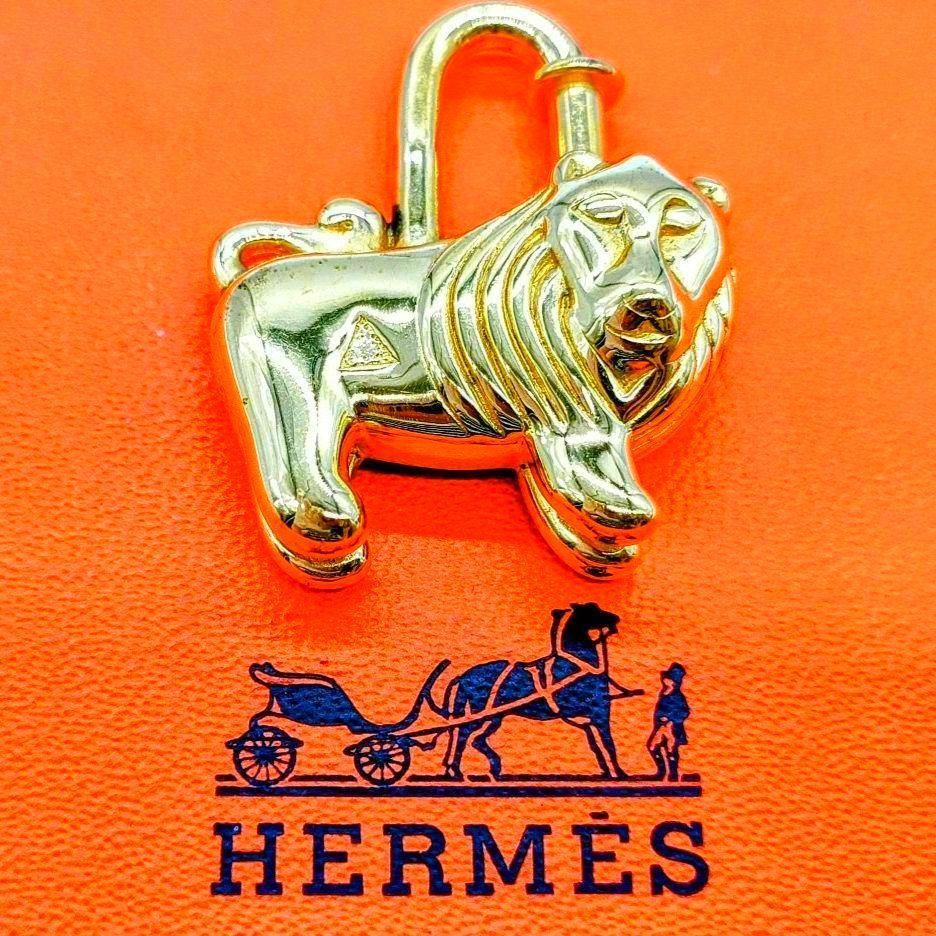 【美品】HERMES エルメス Hカデナ 2001年限定 チャーム ゴールド 金C51