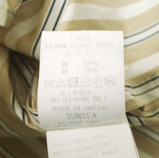 SUNSEA サンシー 日本製 PAJAMA GIGOLO SHIRT パジャマ ジゴロシャツ