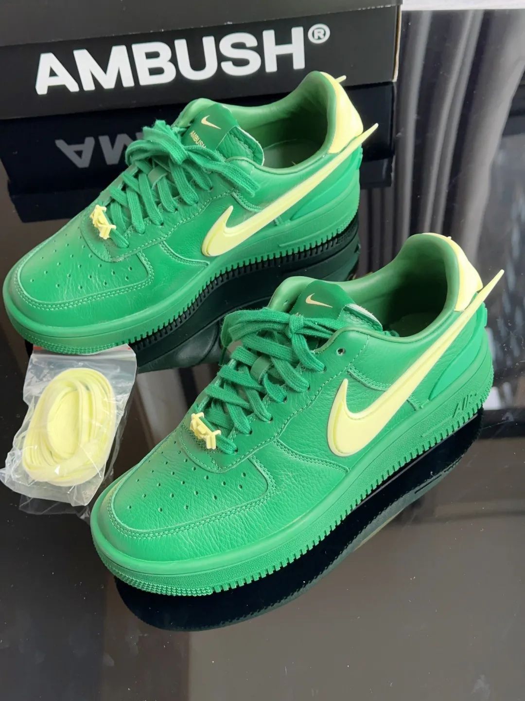 新品✨未使用❣️ 箱付 ✨ NIKEナイキエアフォース1ロー'07男女兼用 AMBUSH x NIKE AIR FORCE 1 “Pine Green”