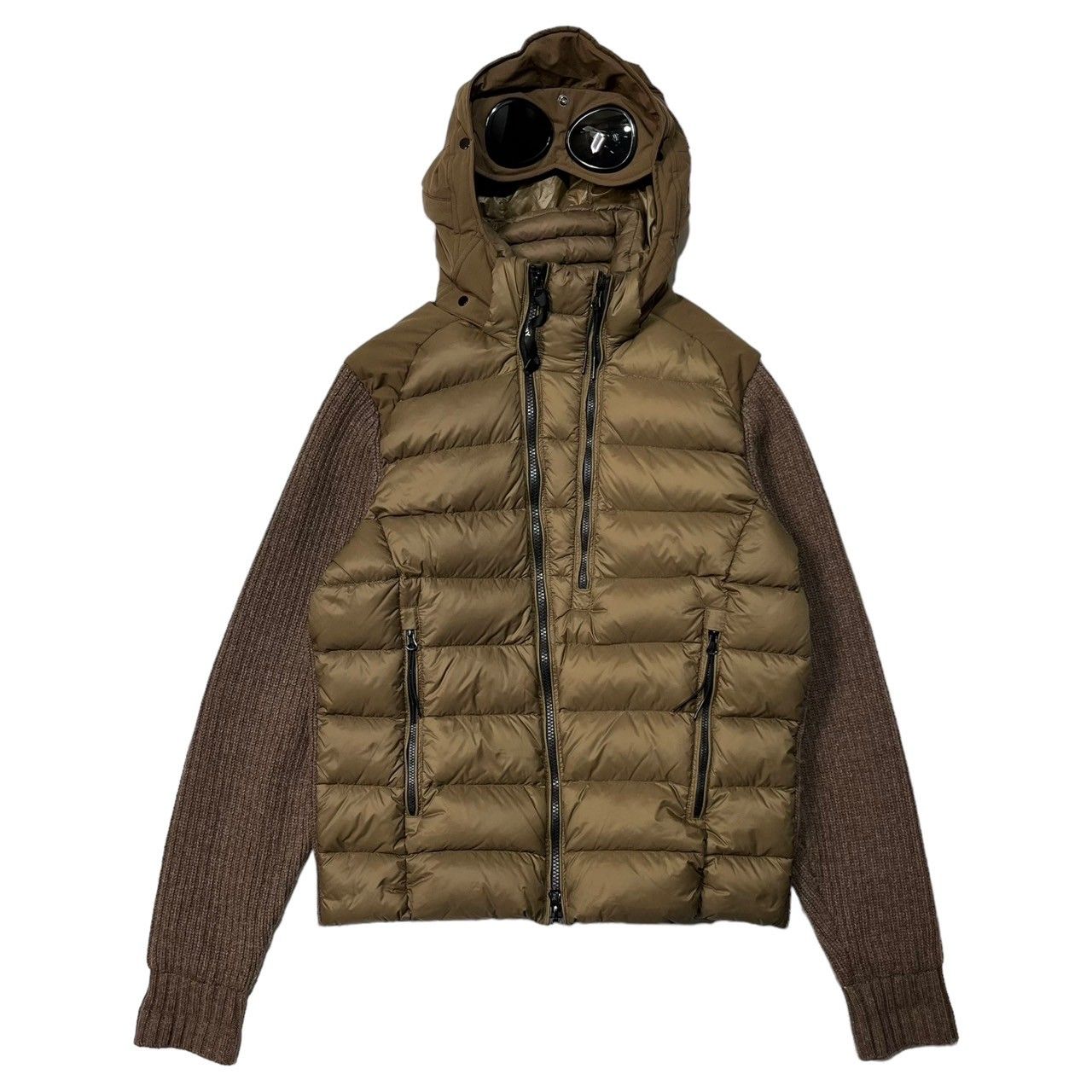 C.P.COMPANY(シーピーカンパニー) goggle down knit jacket ゴーグル ...