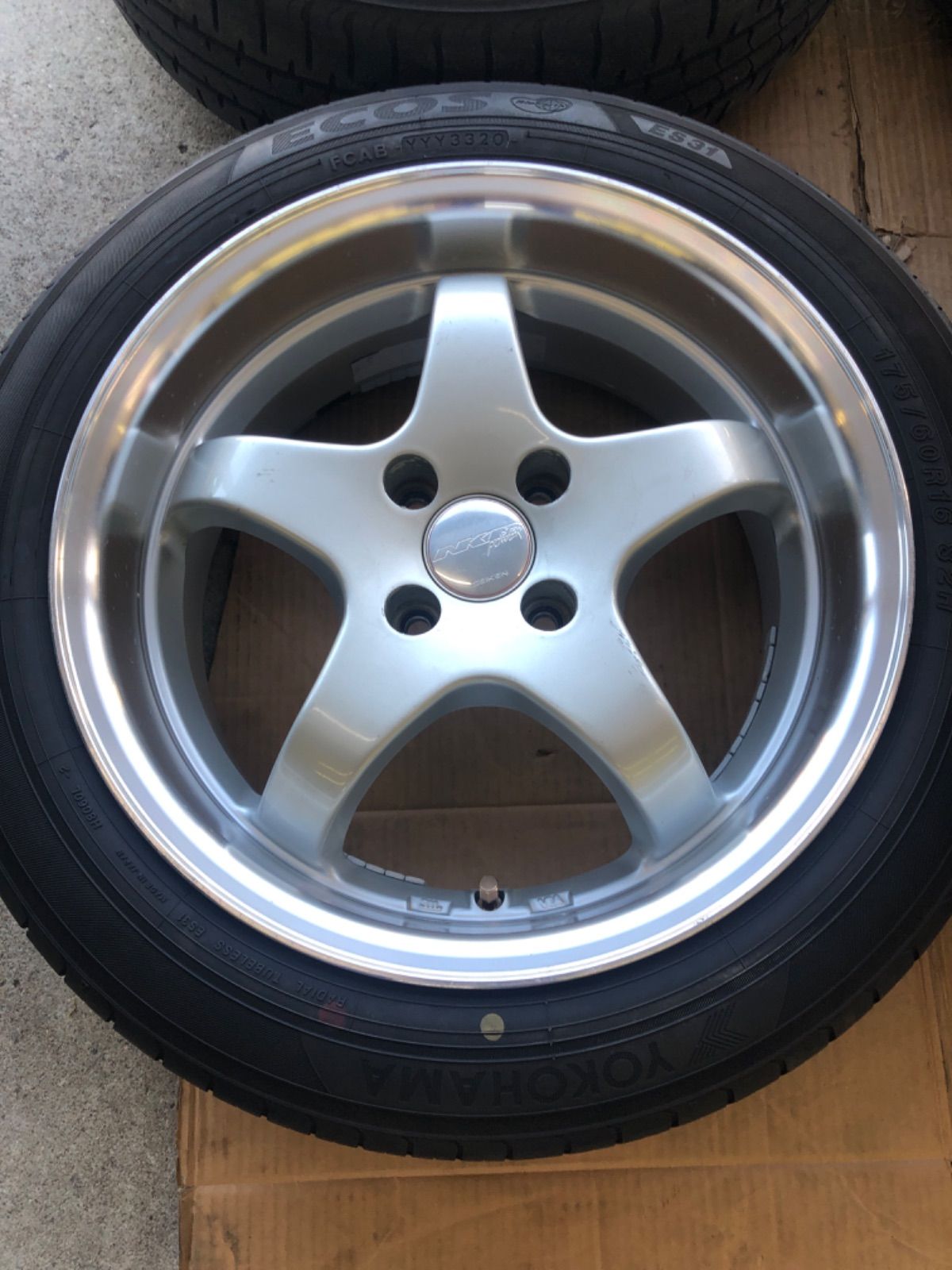 175/60R16 5本スポーク 16インチ 6J PCD 100 2本分② アクア SEIKEN 深リム 175/60R16 8J 7J タイヤホイールset サマー