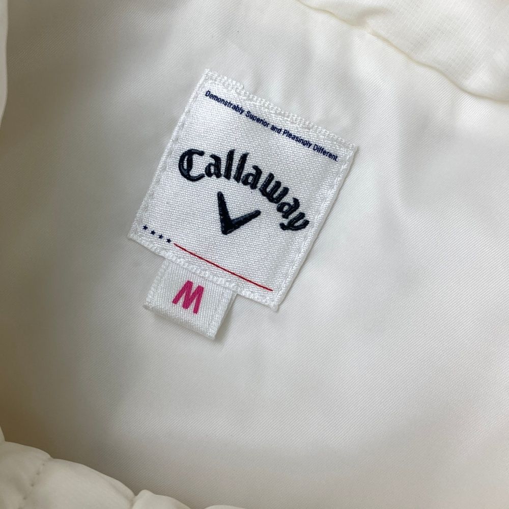 ギフトに最適。 サイズ M CALLAWAY SELECT キャロウェイ セレクト ダウンベスト ホワイト系 240101394288 ゴルフウェア レディース ストスト 突出した