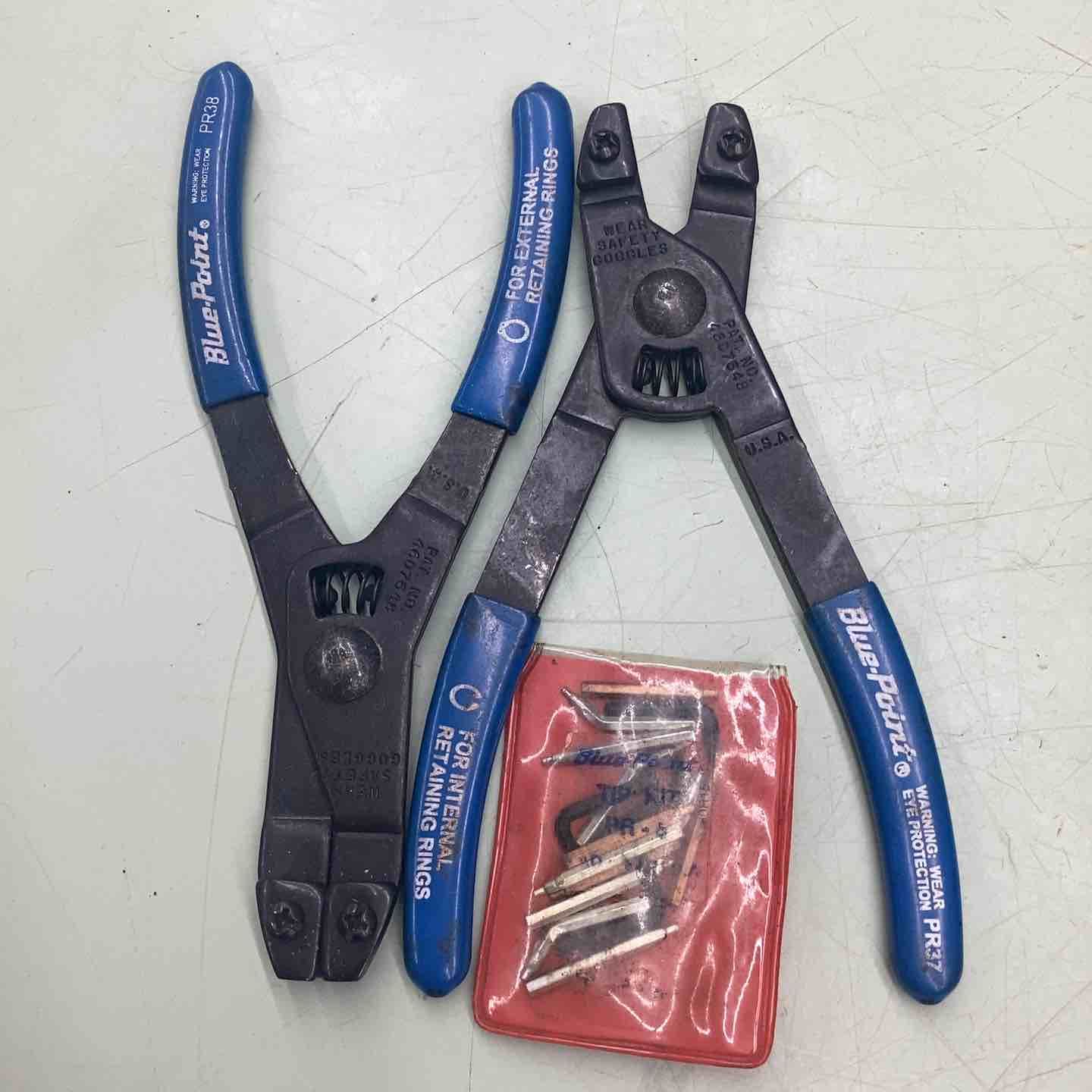 ブルーポイント BluePoint スナップリングプライヤーPR37 PR38 セット品 越谷店