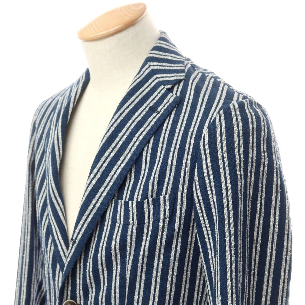リングヂャケット RING JACKET リネンコットン ストライプ 3B