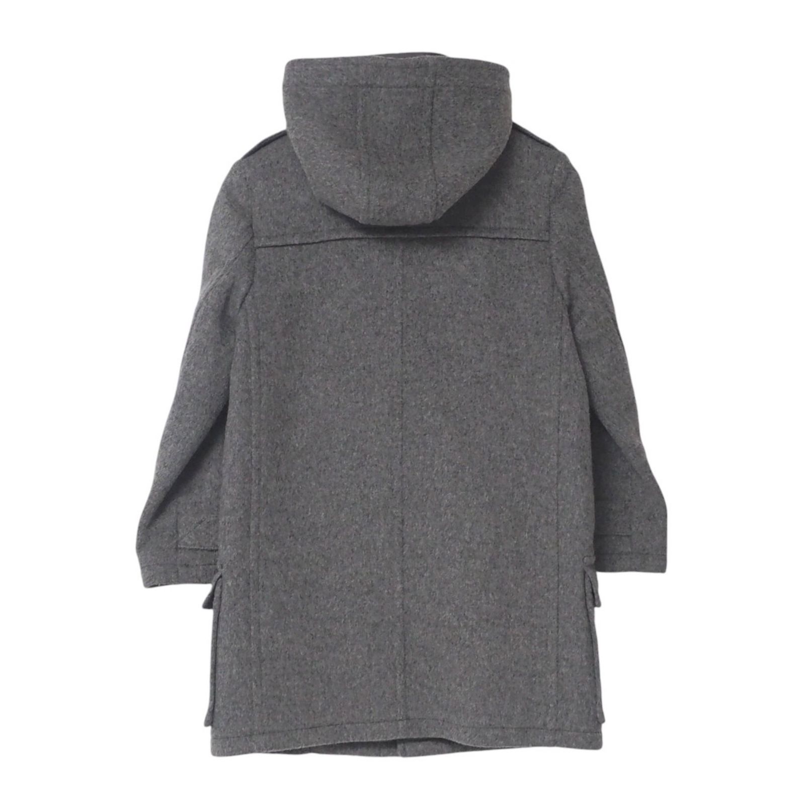 Burberry ウールダッフルコート フード付き グレー