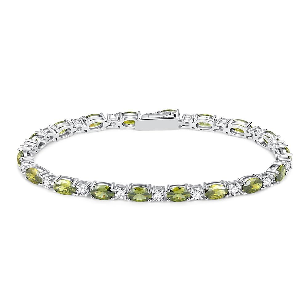 人気商品 クリスマス お守り 誕生日 S925 シルバー ジルコニア 女子用 記念日 腕輪 tennis 幅4mm プレゼント 17cm 誕生石 12ヶ月 レディース ギフトラッピング付 ブレスレット テニス FANCIME