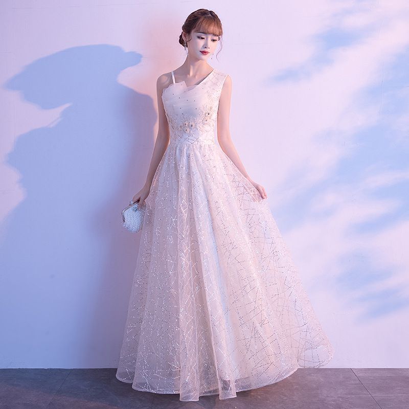 星空キラキラ結婚式卒業式花嫁ドレス演奏会ロングドレスドレスパーティードレスお誕生日披露宴ブライズメイドお呼フォーマル