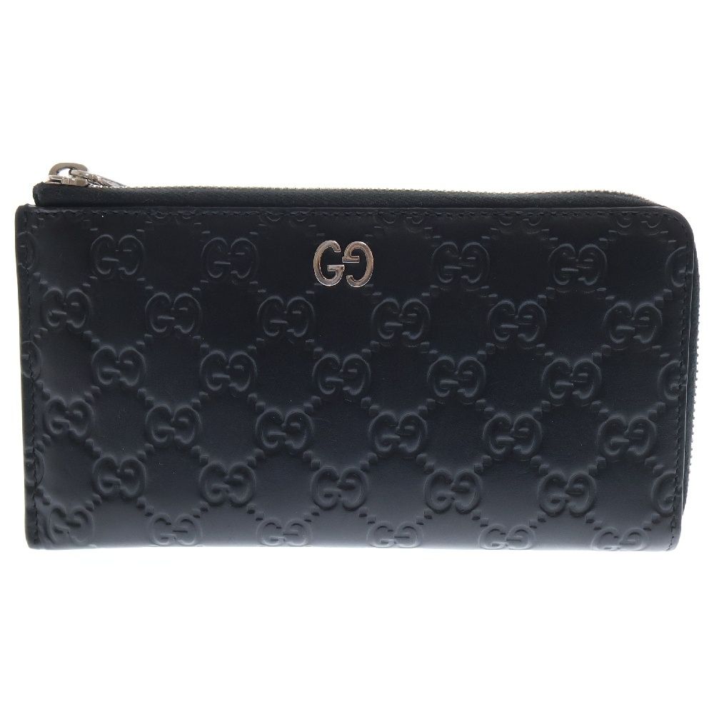 GUCCI (グッチ) GG グッチシマ L字ファスナー ロングウォレット