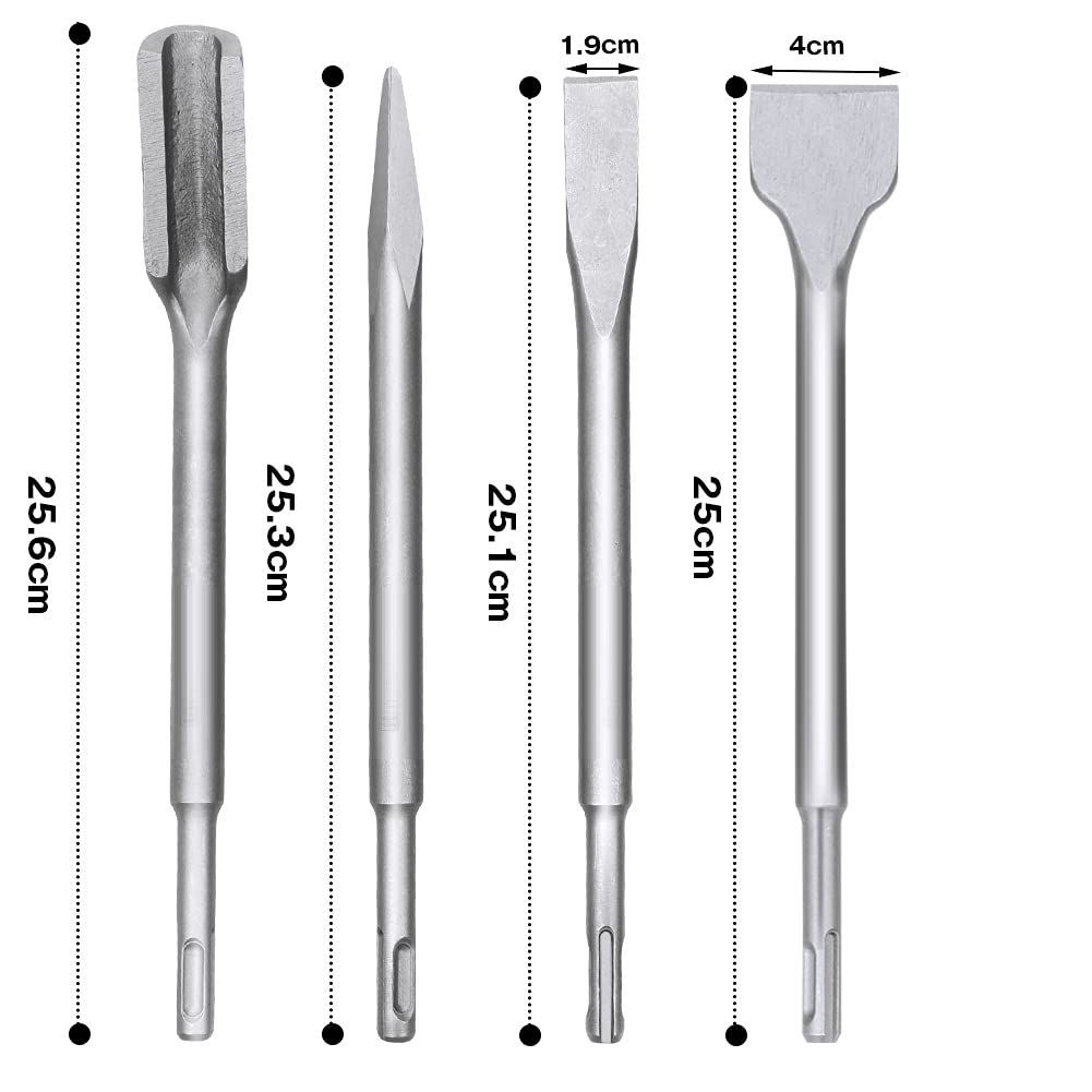 適切な価格 BEESUM 電動 ハンマー チゼル 4本セット SDS プラス