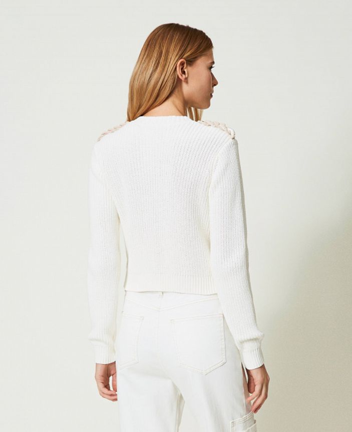 い TWINSET ツインセット カーディガン サマーニット ジャケット ミリタリー