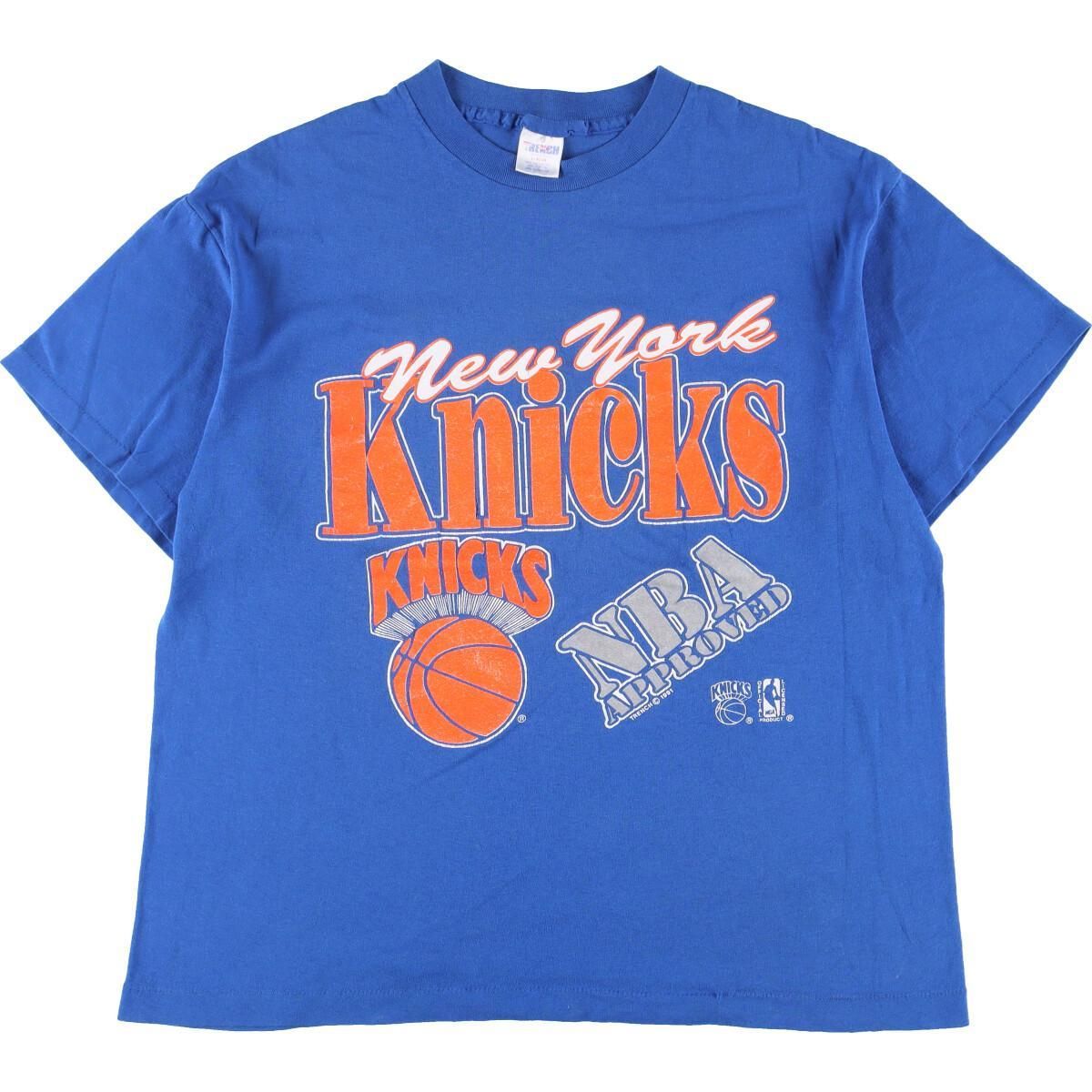 古着 90年代 TRENCH NBA NEW YORK KNICKS ニューヨーク ニックス スポーツプリントTシャツ USA製 メンズM  ヴィンテージ/eaa258355