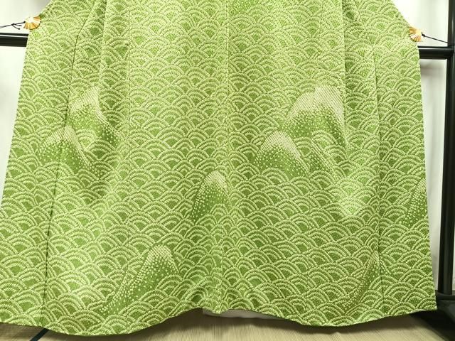 平和屋着物□訪問着 絞り 霞文 正絹 逸品 BAAR7674am 平和屋着物□