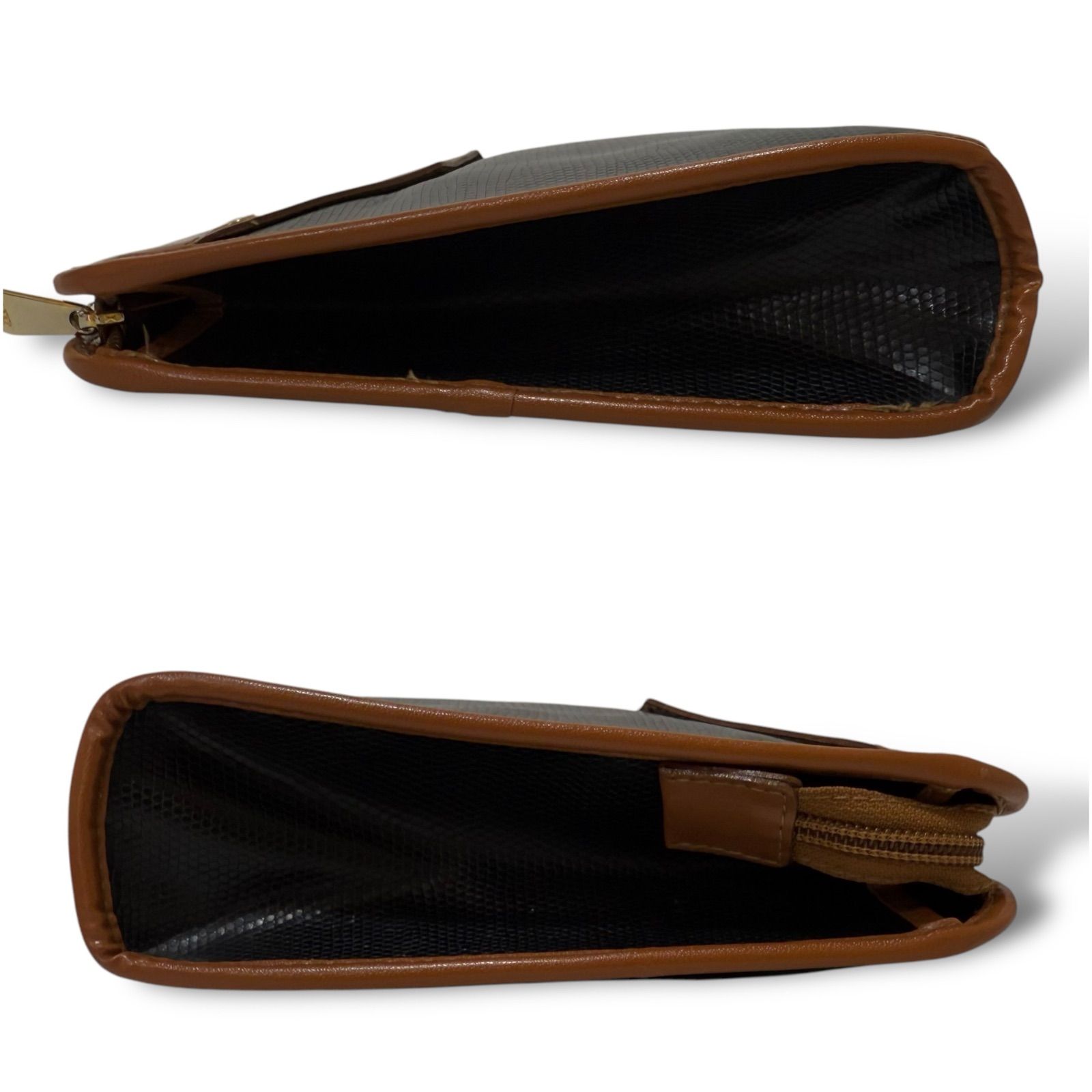 【良品】NINA RICCI リザード型押し クラッチバッグ セカンドバッグ 良品 NINA RICCI ニナリッチ リザード型押し クラッチバッグ